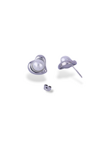 Elegant Heart Pearl Stud Earrings for Daily Wear
