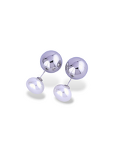Elegant Silver Ball and Pearl Stud Earrings for Women