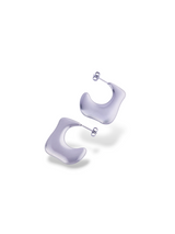 Tide Curve Stud Earrings with Soft Flowing Gold Finish