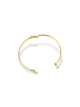 Eternal Knot Gold Plated Open Cuff Bangles for Women