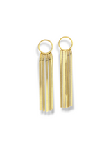 Elegant Gold Fringe Necklace and Earrings Set