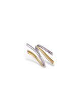 Modern Two-Tone Gold and Silver Spiral Band Ring