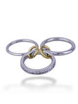 Connected Circle Triple Ring