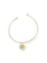 Spiral Sun Pendant Choker