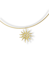 Spiral Sun Pendant Choker