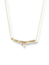 Curved Bar Pendant Necklace