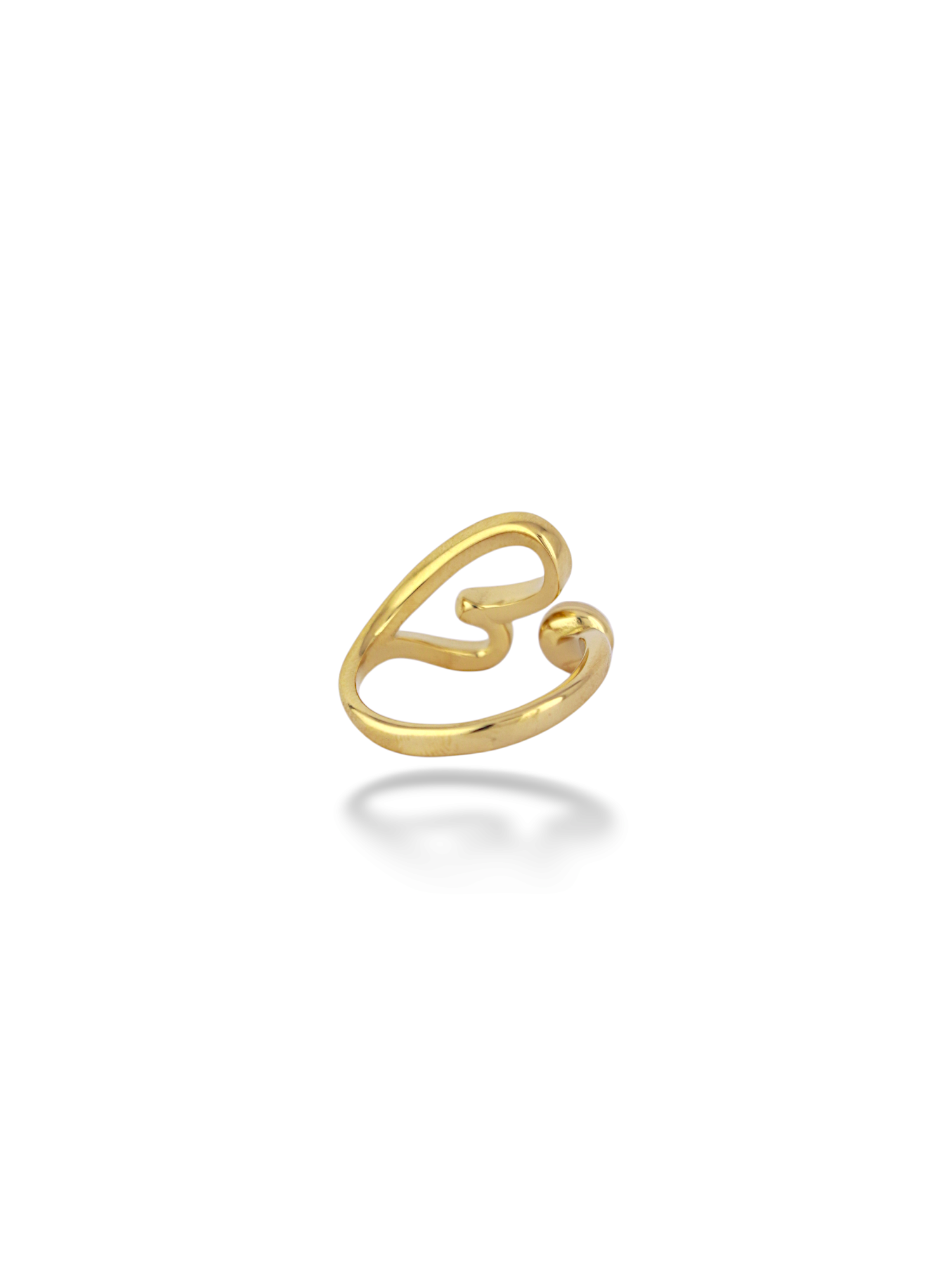 Heart Shaped Pearl Ring