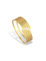 Radiant Gold Cuff Bangle with Clean Modern Lines