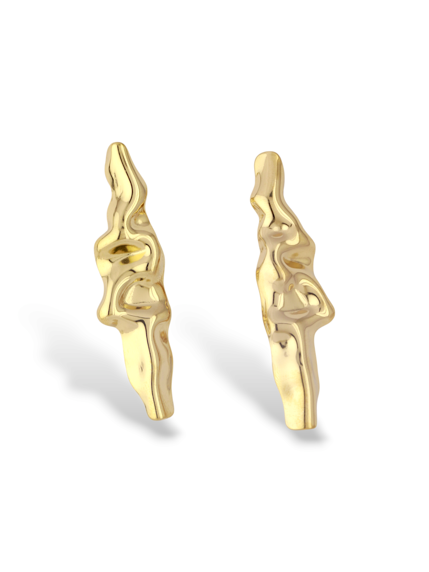 Elegant Gold Silken Drop Pendant and Earring Set