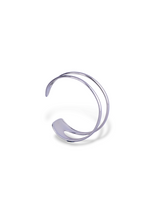 Elegant Silver Arc Double Band Open Cuff Bangles