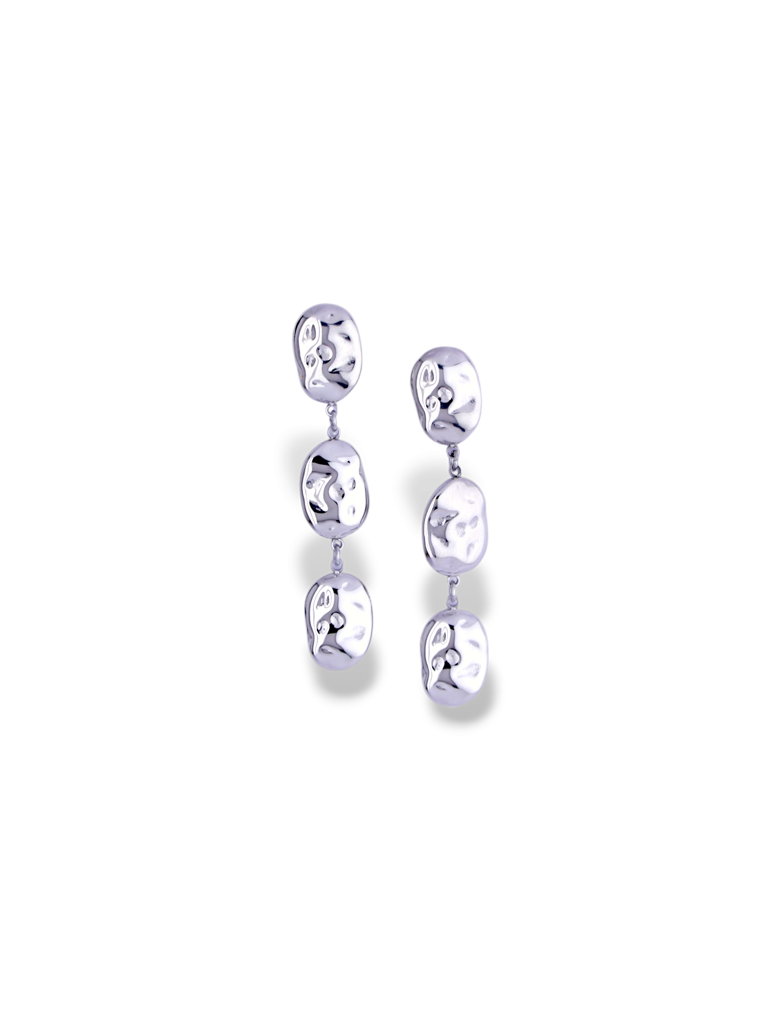 Elegant Silver Teardrop Pendant and Earring Set