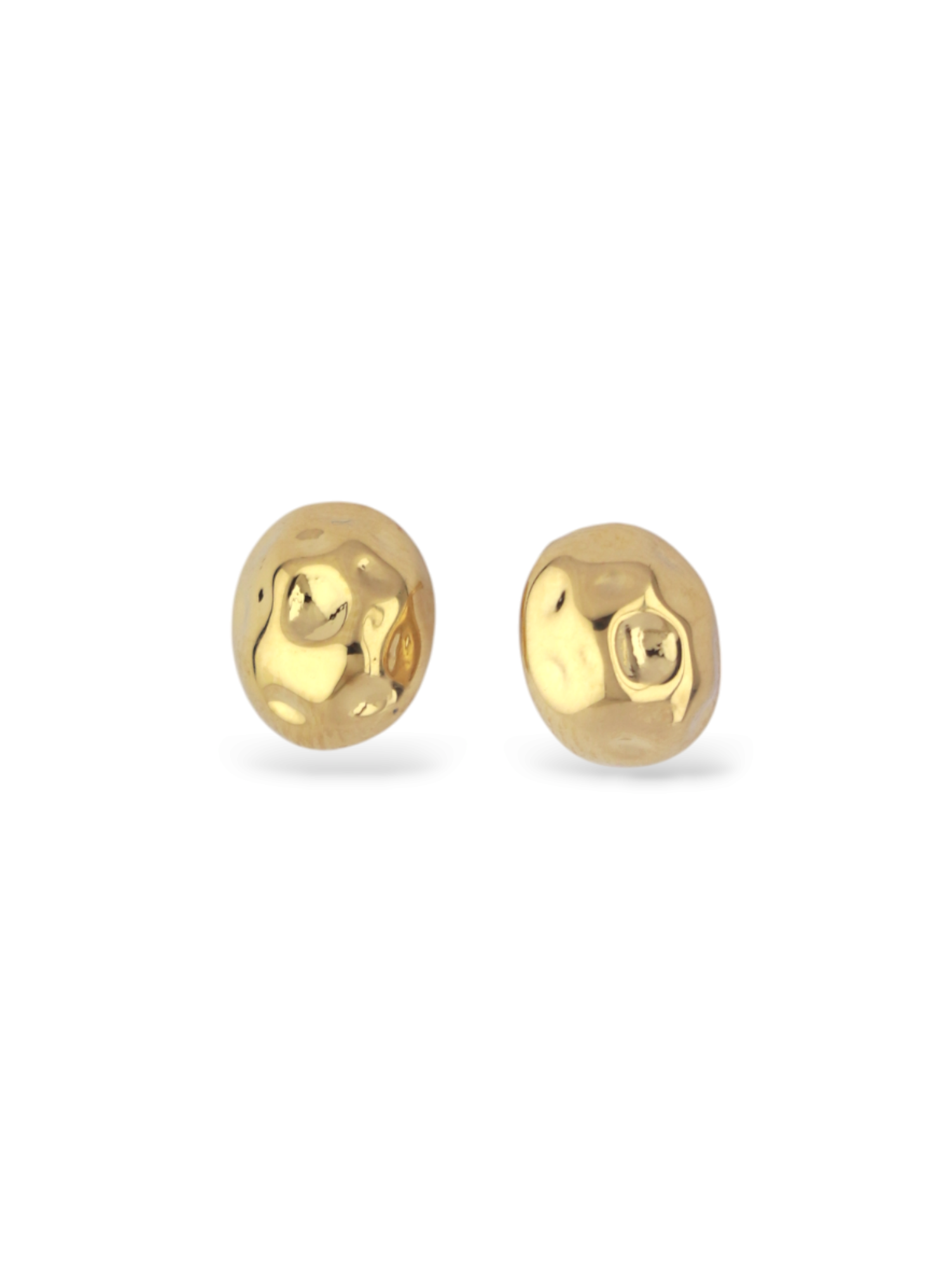 Sol Glow Studs with Smooth Rounded Gold Finish
