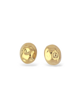 Sol Glow Studs with Smooth Rounded Gold Finish