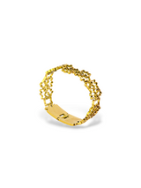 Sunswell Bangle - Elegant Gold Cutout Bracelet