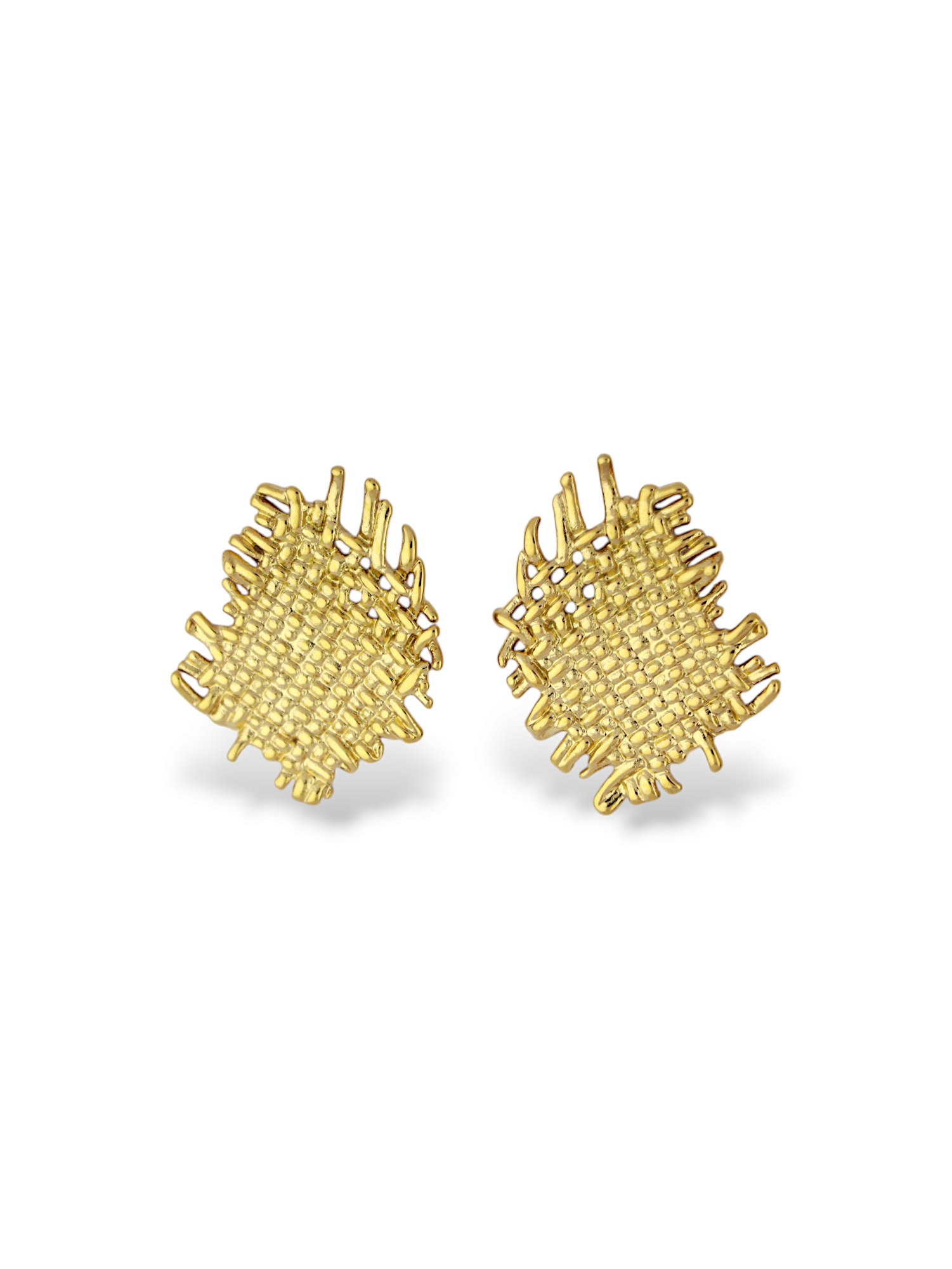 Textured Stud Earrings with Soft Modern Shine