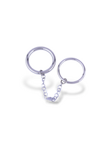 Twin Knot Linked Silver Ring