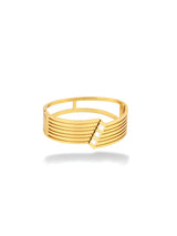 Radiant Gold Cuff Bangle with Clean Modern Lines