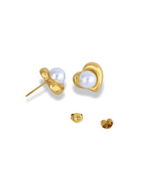 Heart Pearl Studs