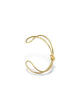 Modern Gold Whisper Open Cuff Adjustable Bangles