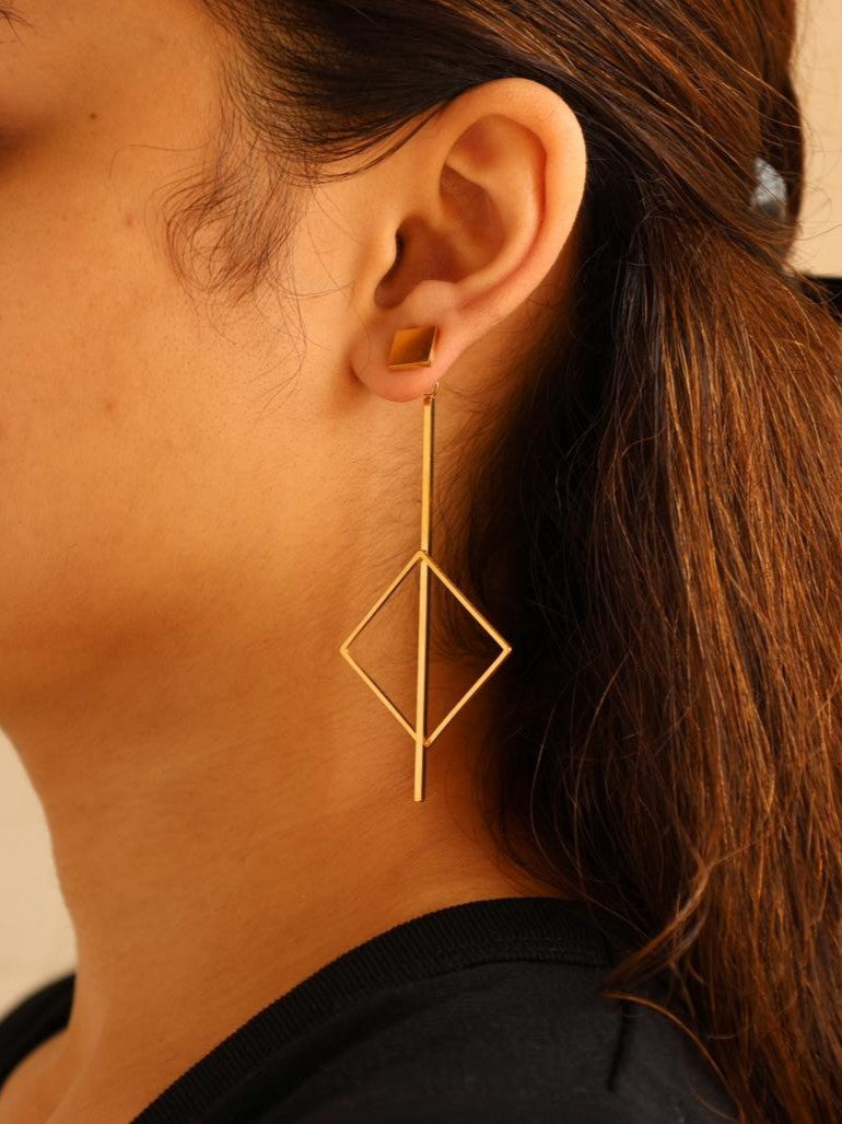 Geometric Angle Dangle Earrings