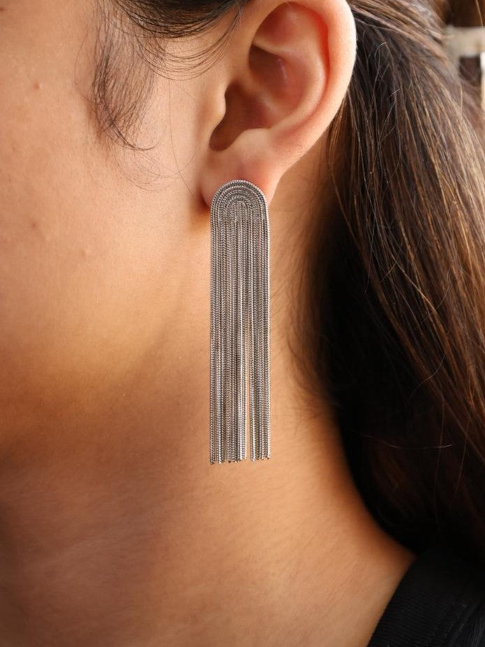 Wave Chain Drop Earrings