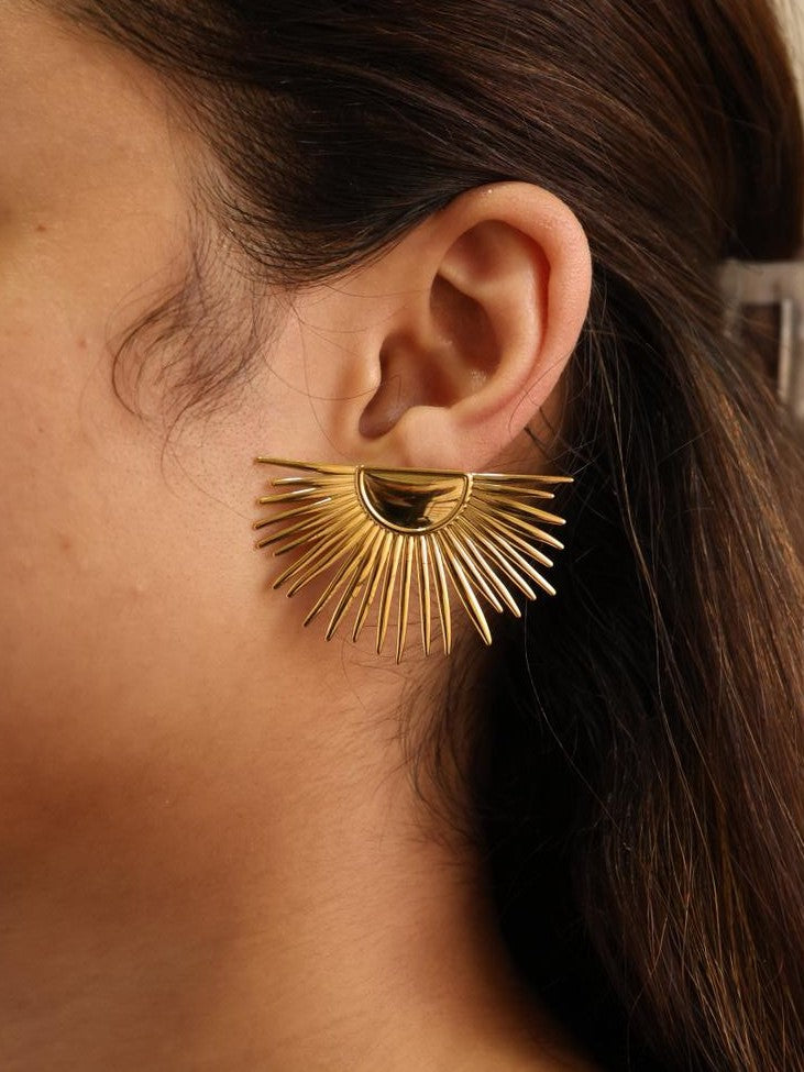 Fan Stud Earrings