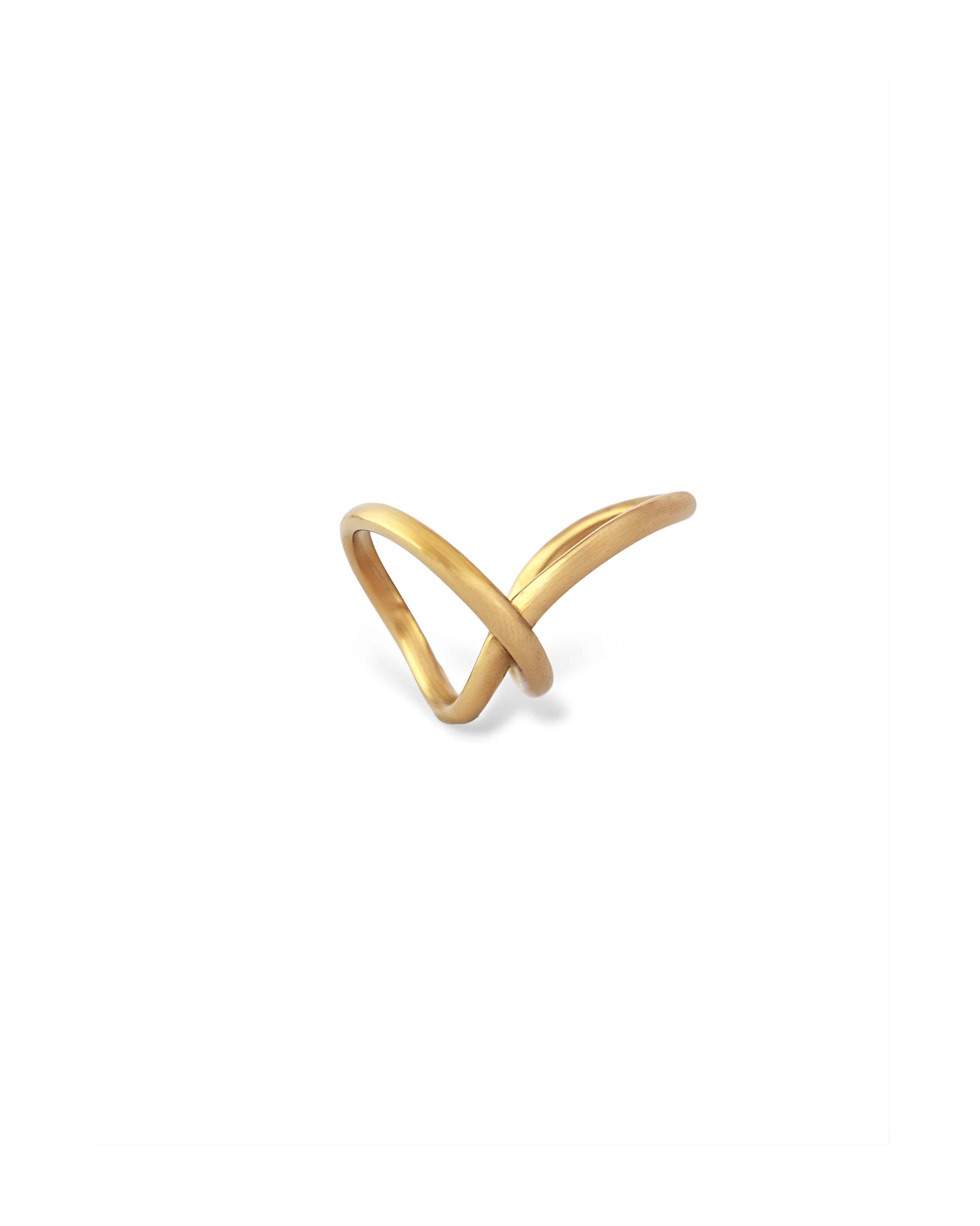 Gold Nova Ring | Modern Double Layer Band