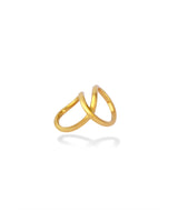 Gold Nova Ring | Modern Double Layer Band