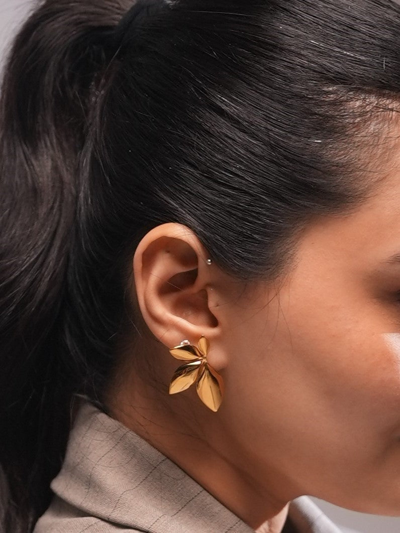 Triple Leaf Earrings