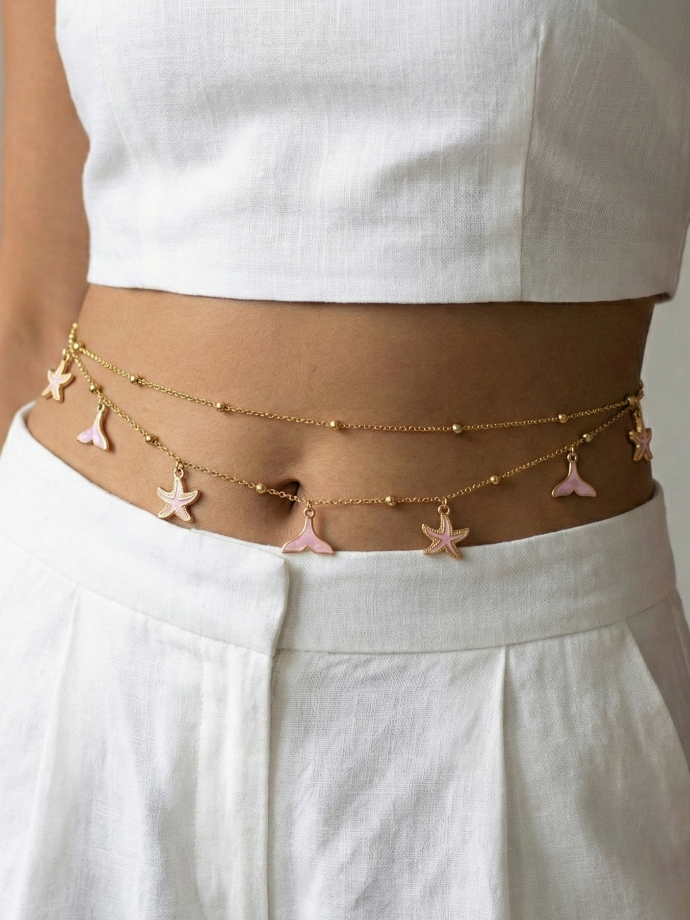 Feminine Starfish Mermaid Waist Chain