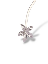 Floral Open Collar Necklace Silver Tone